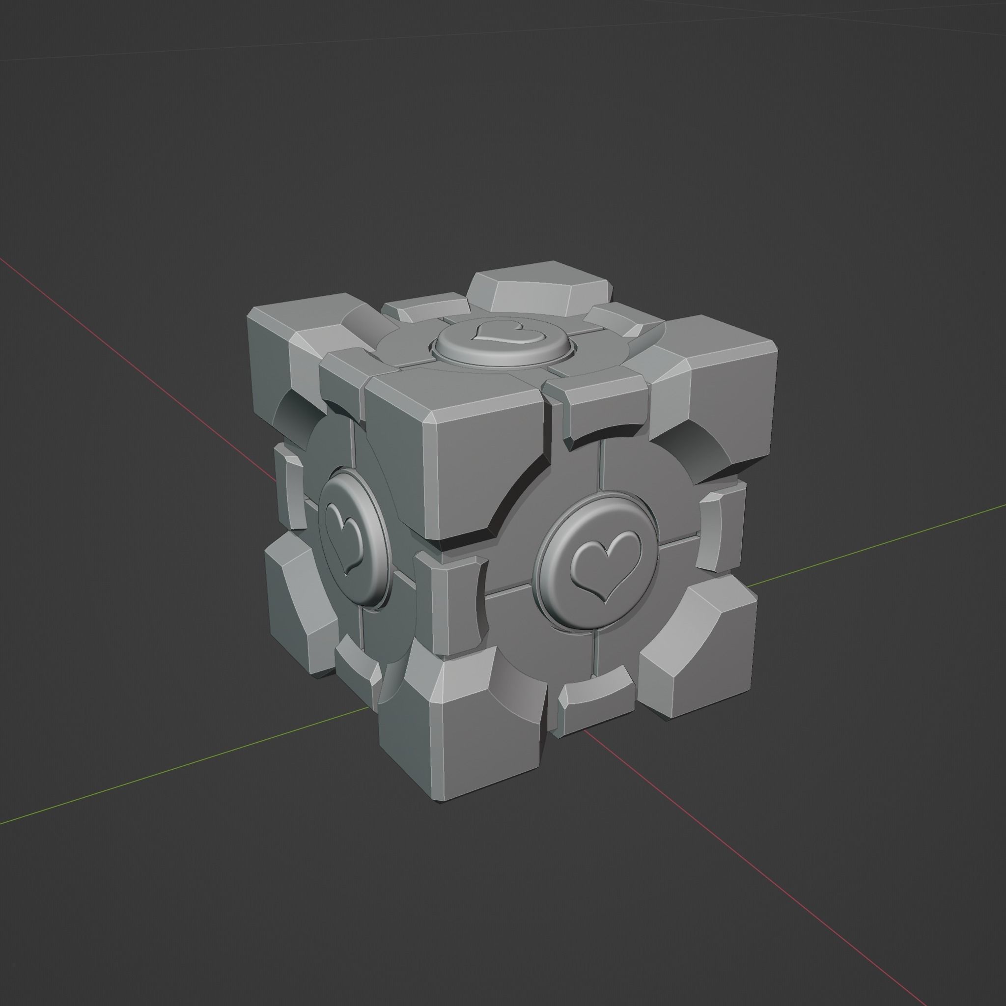 Portal Companion Cube 3D print model_2