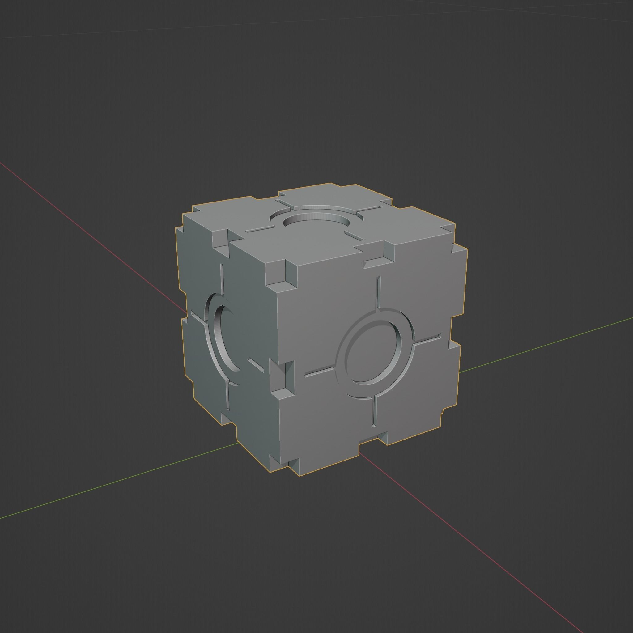Portal Companion Cube 3D print model_3