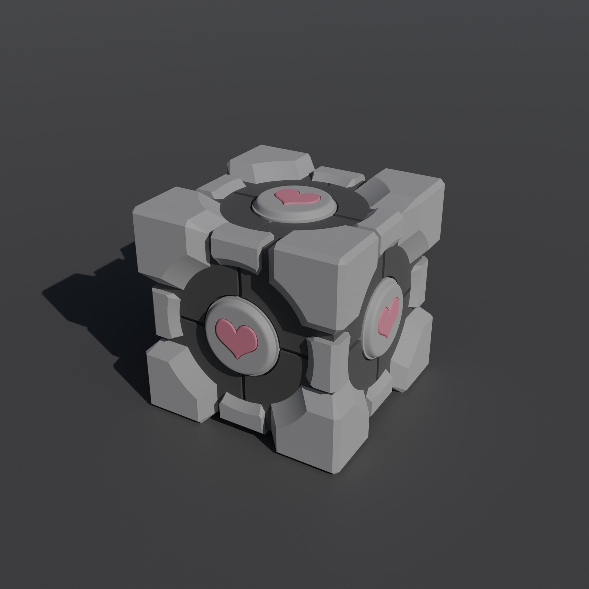 Portal Companion Cube 3D print model_1