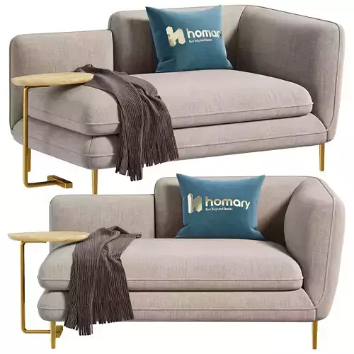  Chaise with C Table and Sofa by Homary