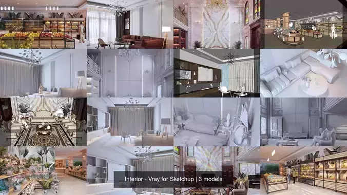 Interior - Vray for Sketchup 3D Model Collection