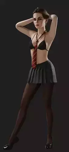 Hermione Messy Bun 3D print model