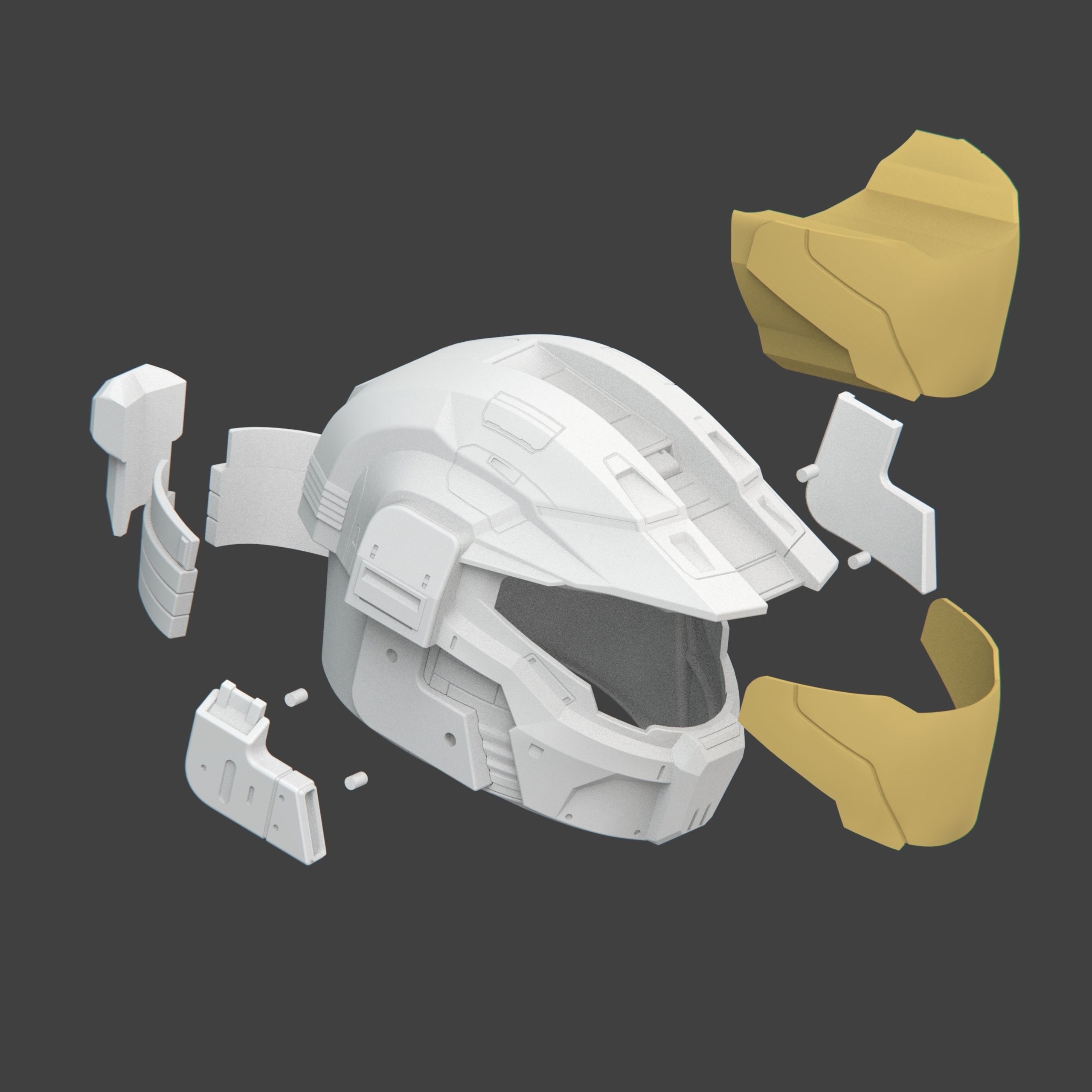 Menachite Cosplay Helmet 3D print model_2