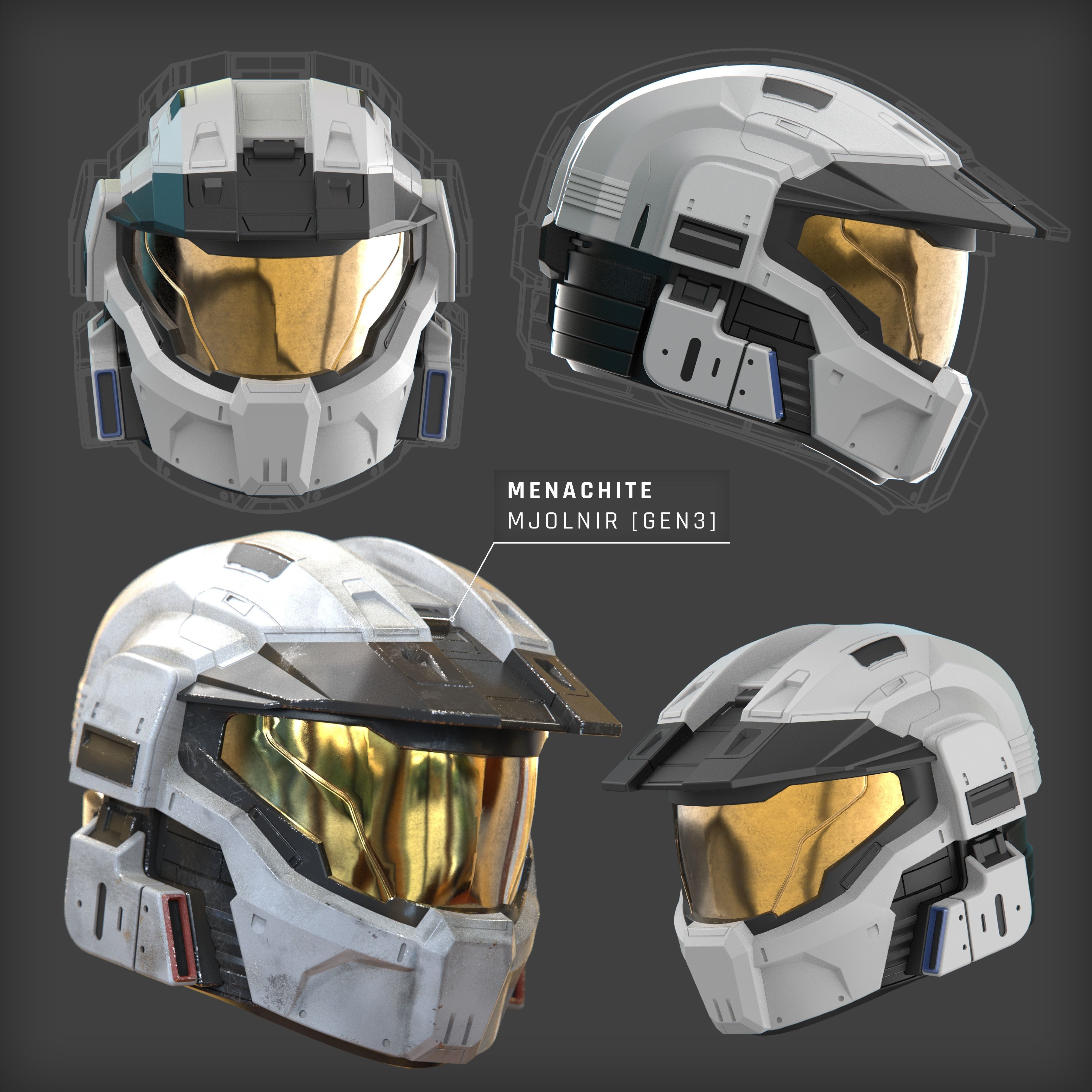 Menachite Cosplay Helmet 3D print model_1