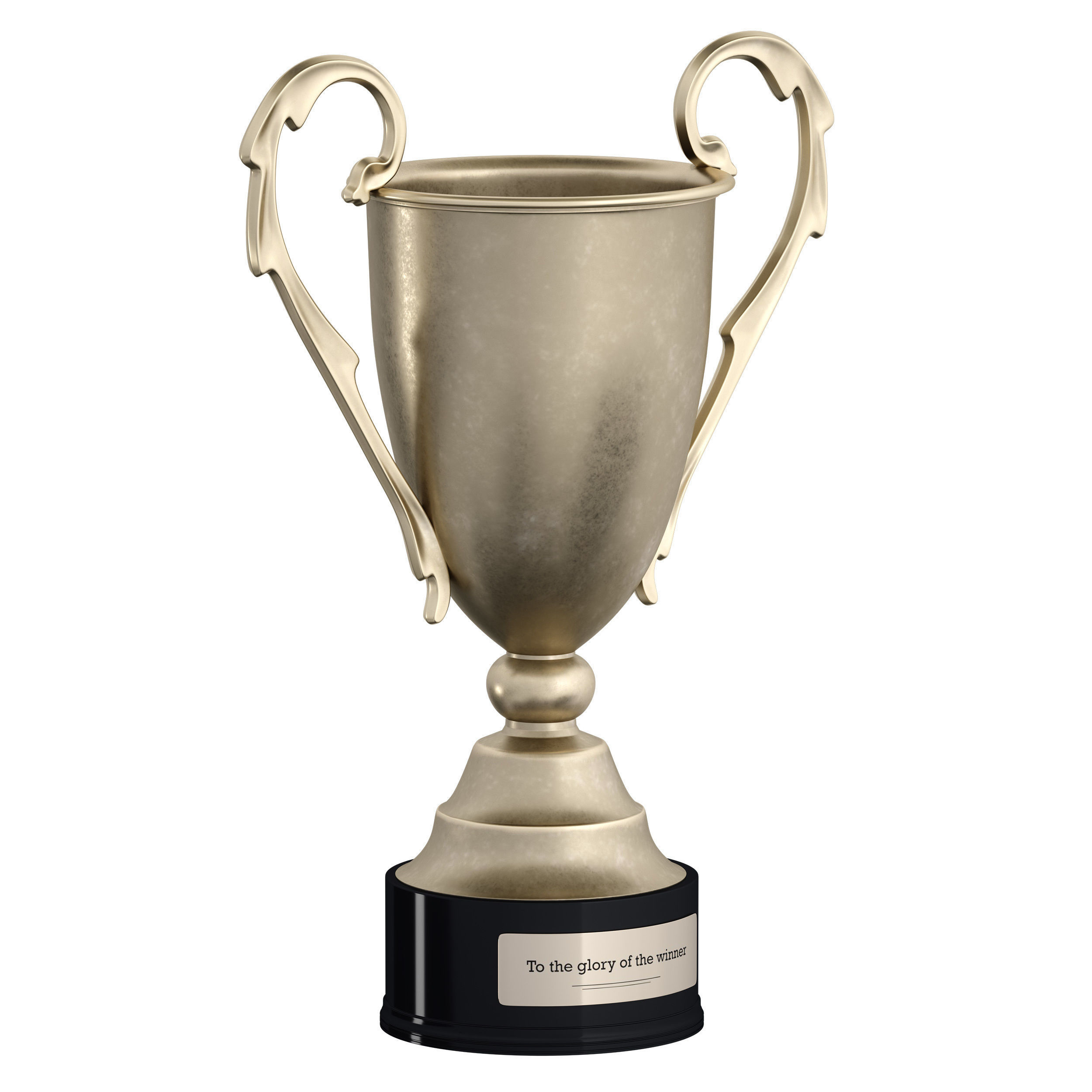 Sports award cup trophy Set of three cups 3D model_15