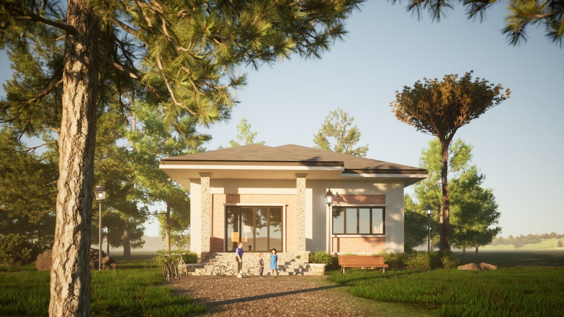 027Countryhouse1f155m2 3D model_1