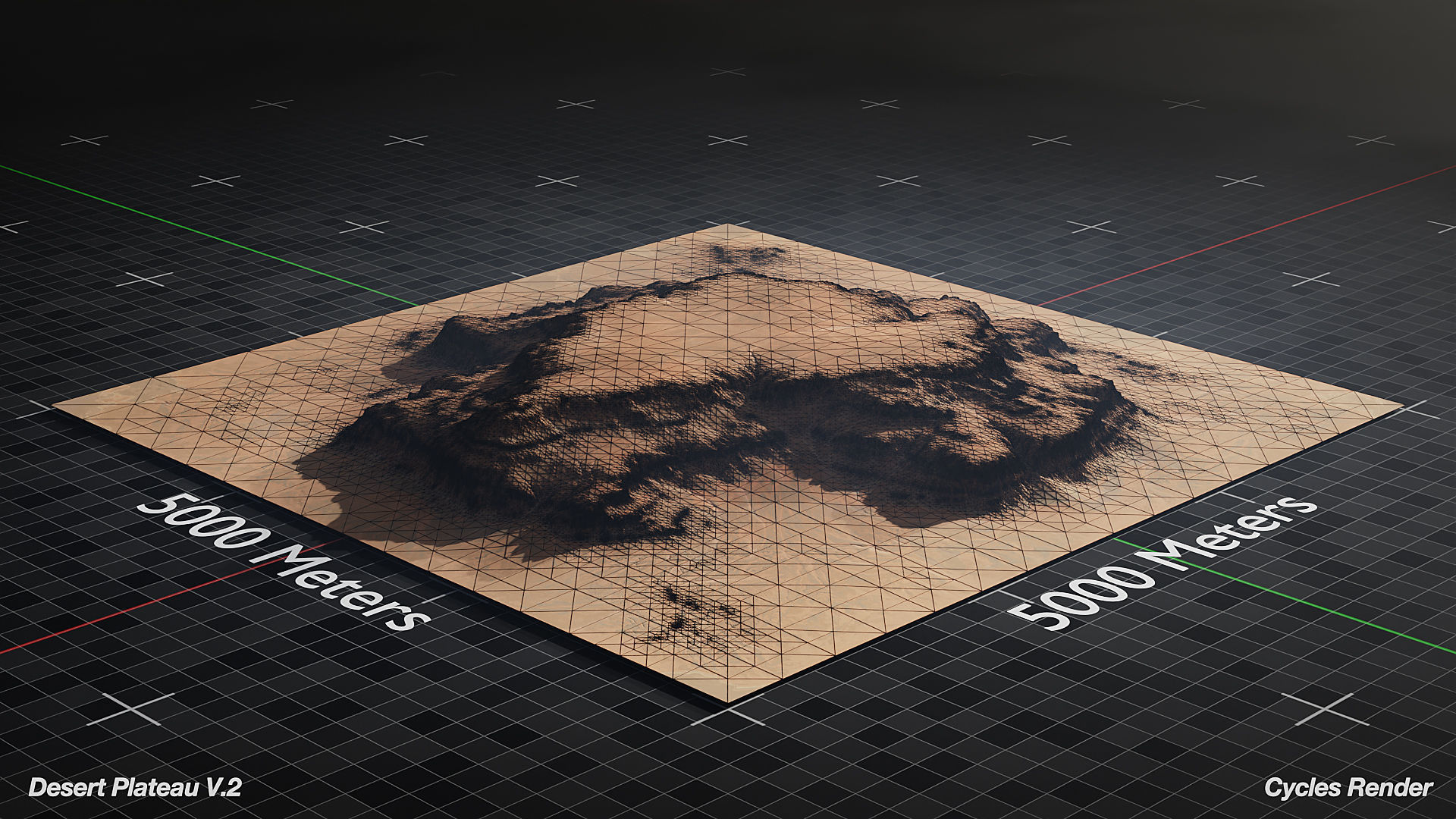 Desert Plateau Large Version 2 3D model_3