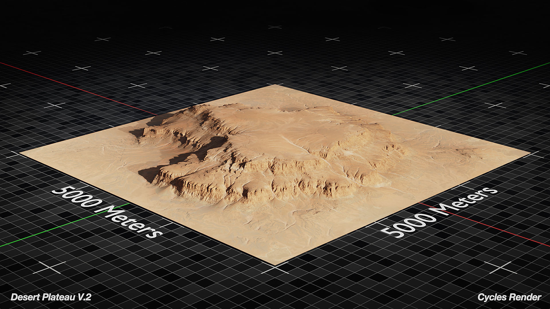 Desert Plateau Large Version 2 3D model_10