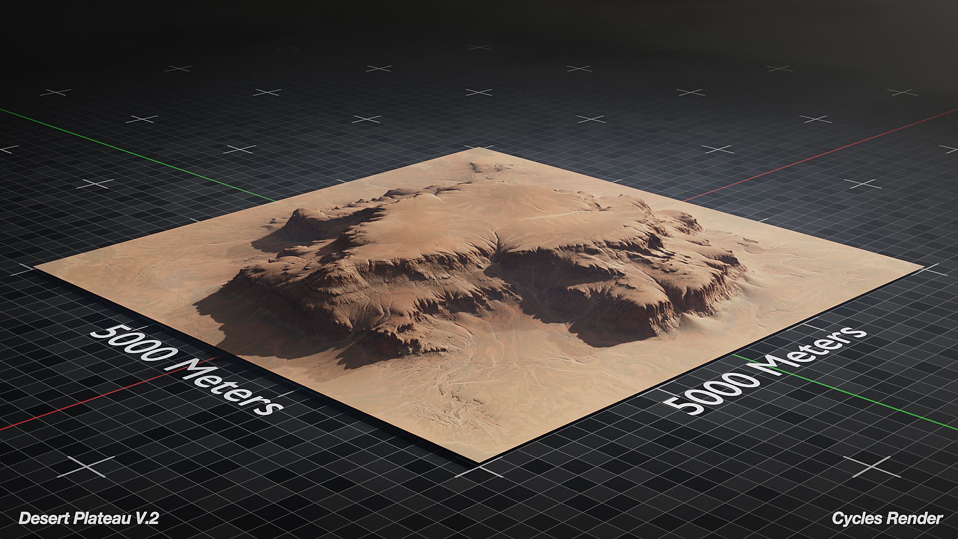 Desert Plateau Large Version 2 3D model_1