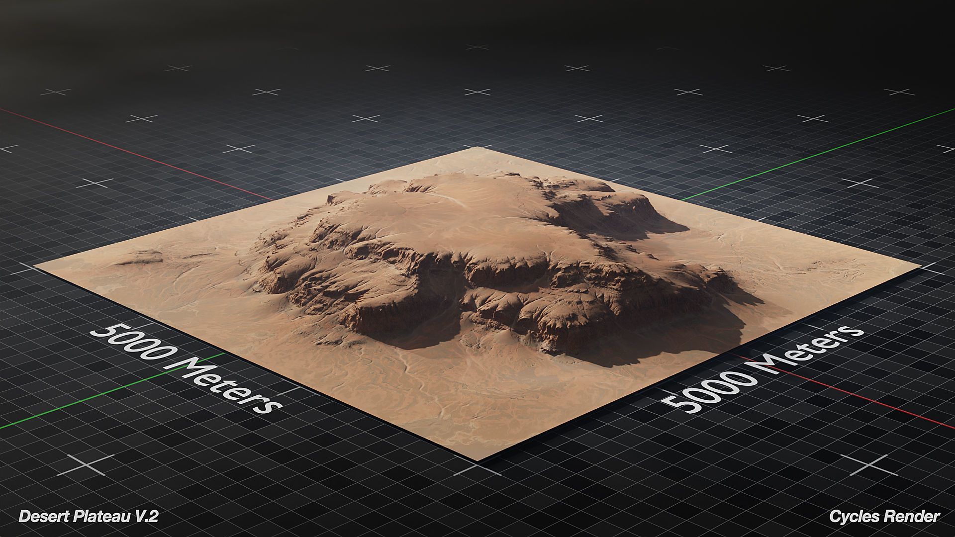Desert Plateau Large Version 2 3D model_9