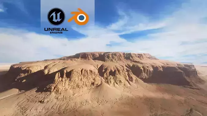 Desert Plateau Large Version 2 3D model