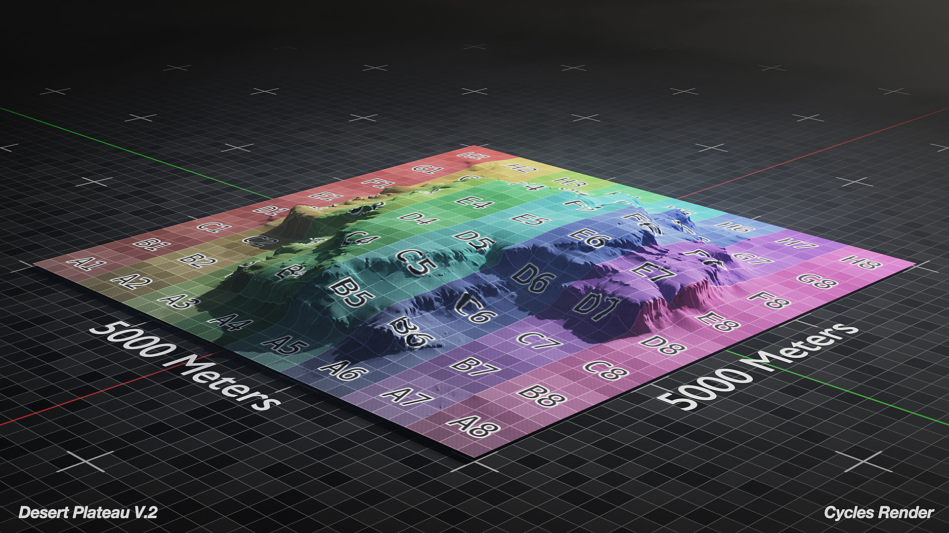 Desert Plateau Large Version 2 3D model_2