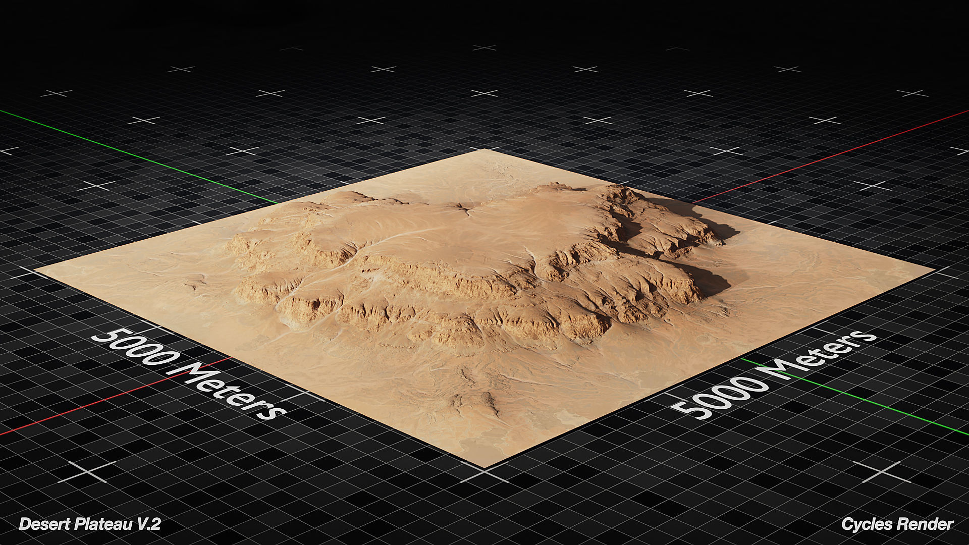 Desert Plateau Large Version 2 3D model_11