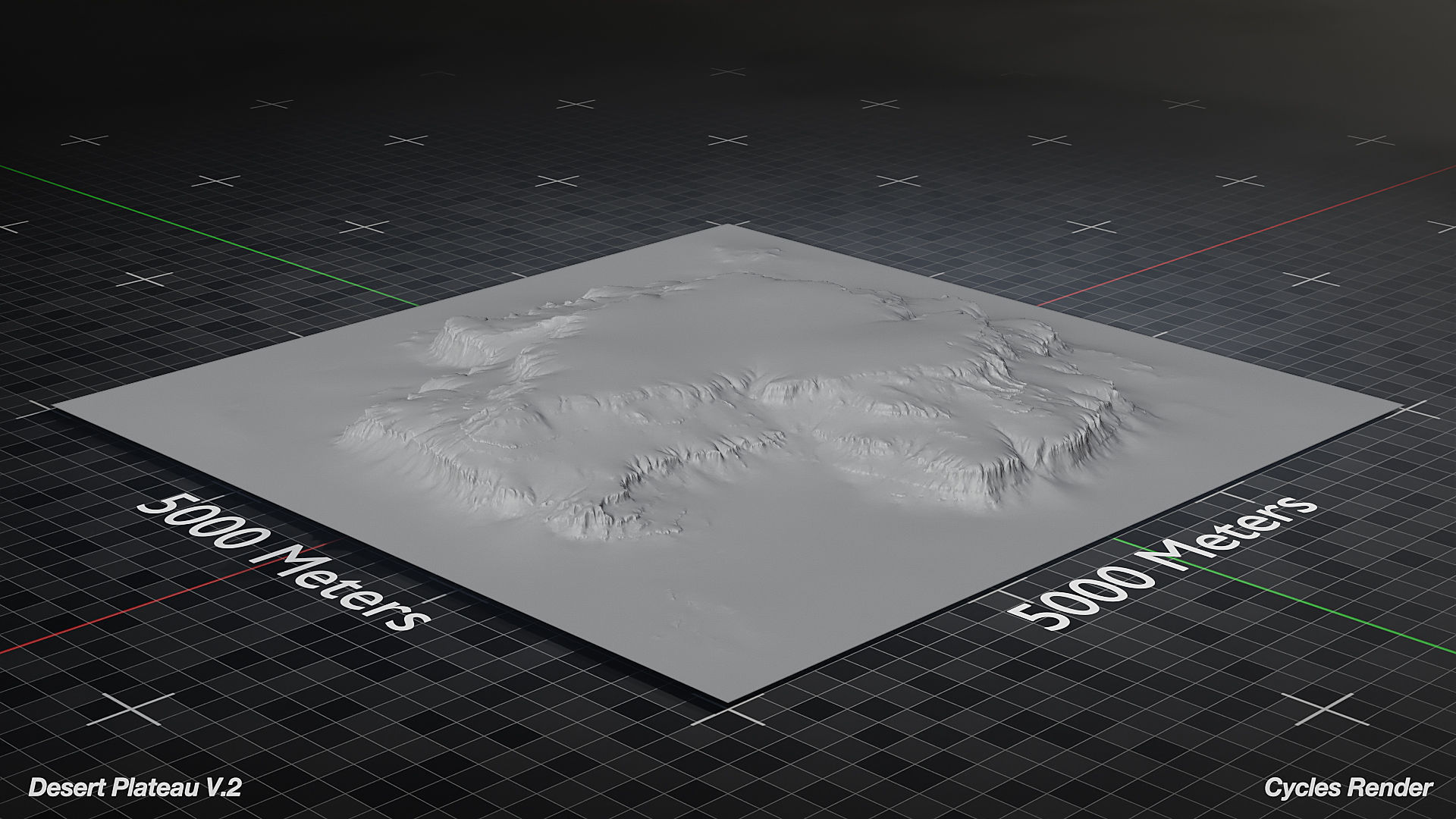 Desert Plateau Large Version 2 3D model_4