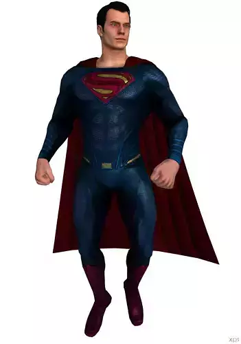 superman 3d model justice league version 