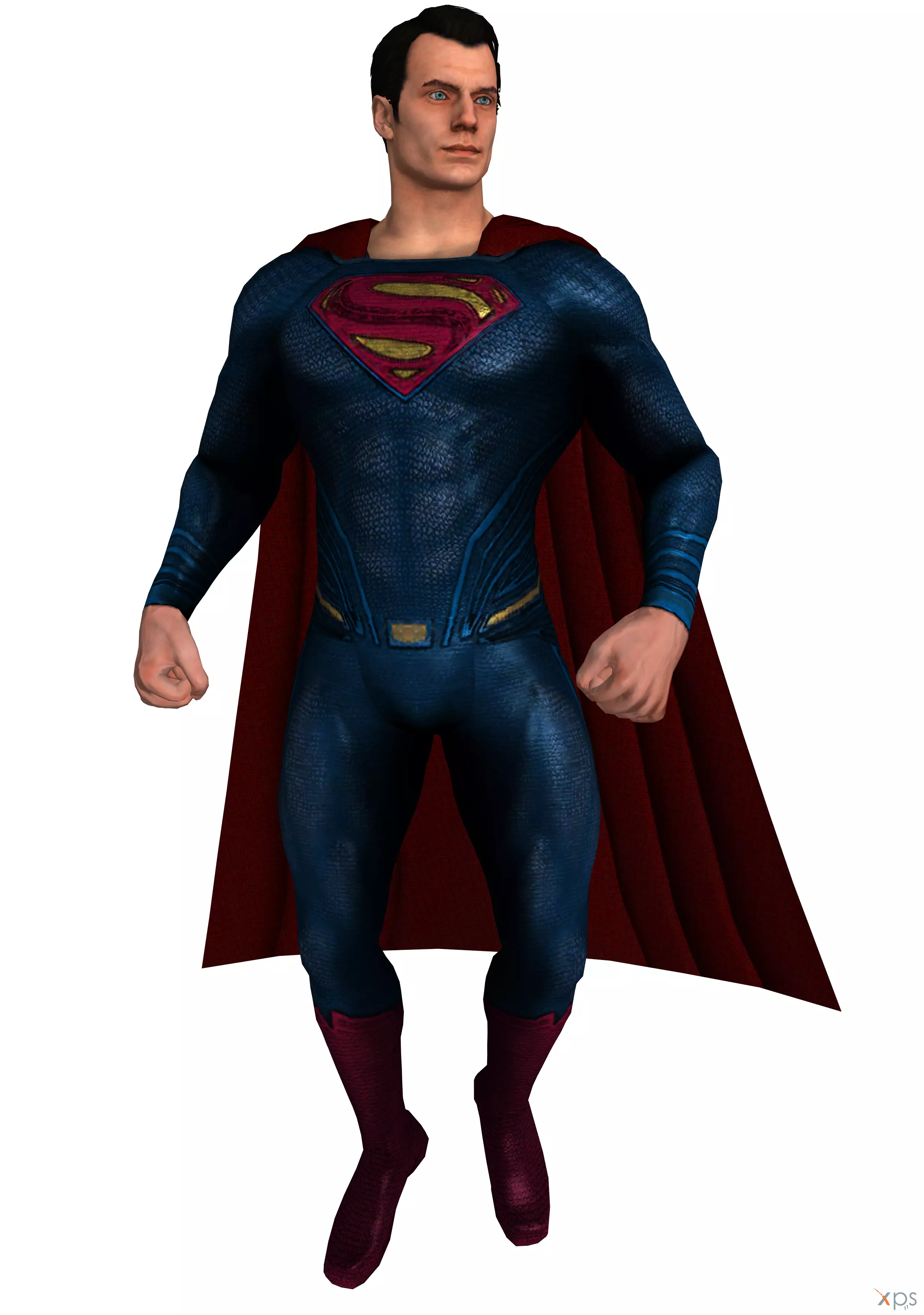 superman 3d model justice league version  Low-poly 3D model_0
