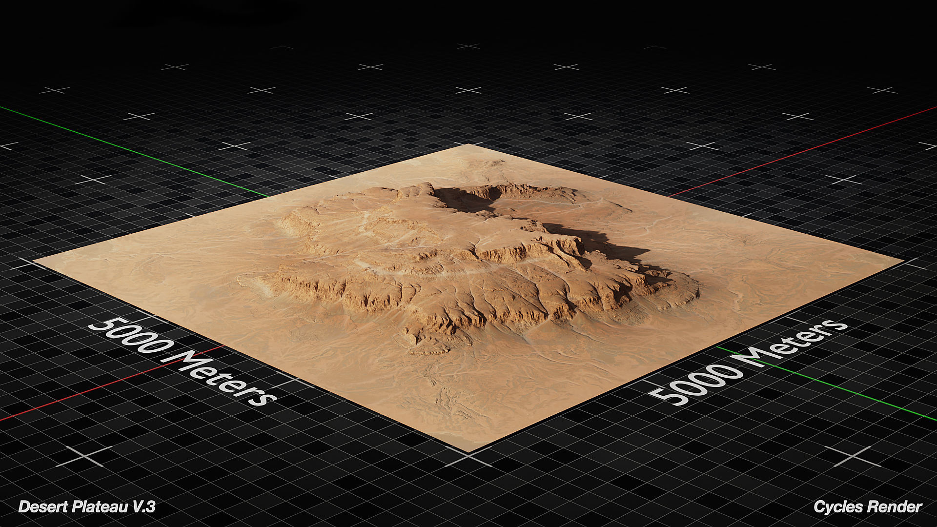 Desert Plateau Large Version 3 3D model_11
