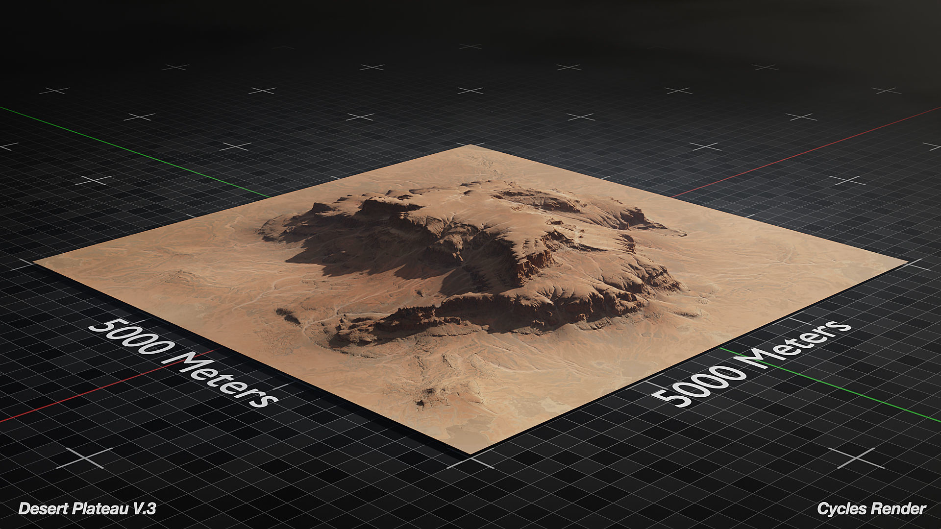 Desert Plateau Large Version 3 3D model_1