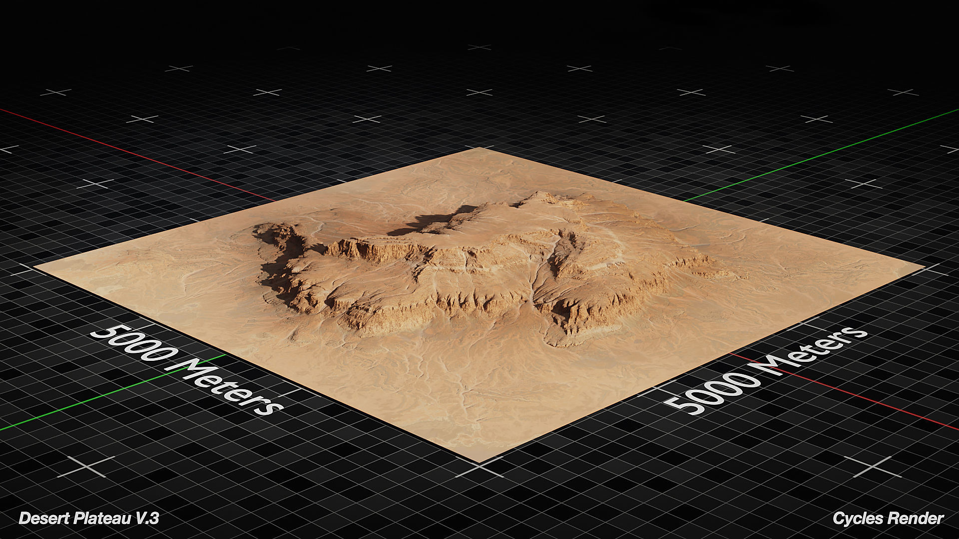 Desert Plateau Large Version 3 3D model_10