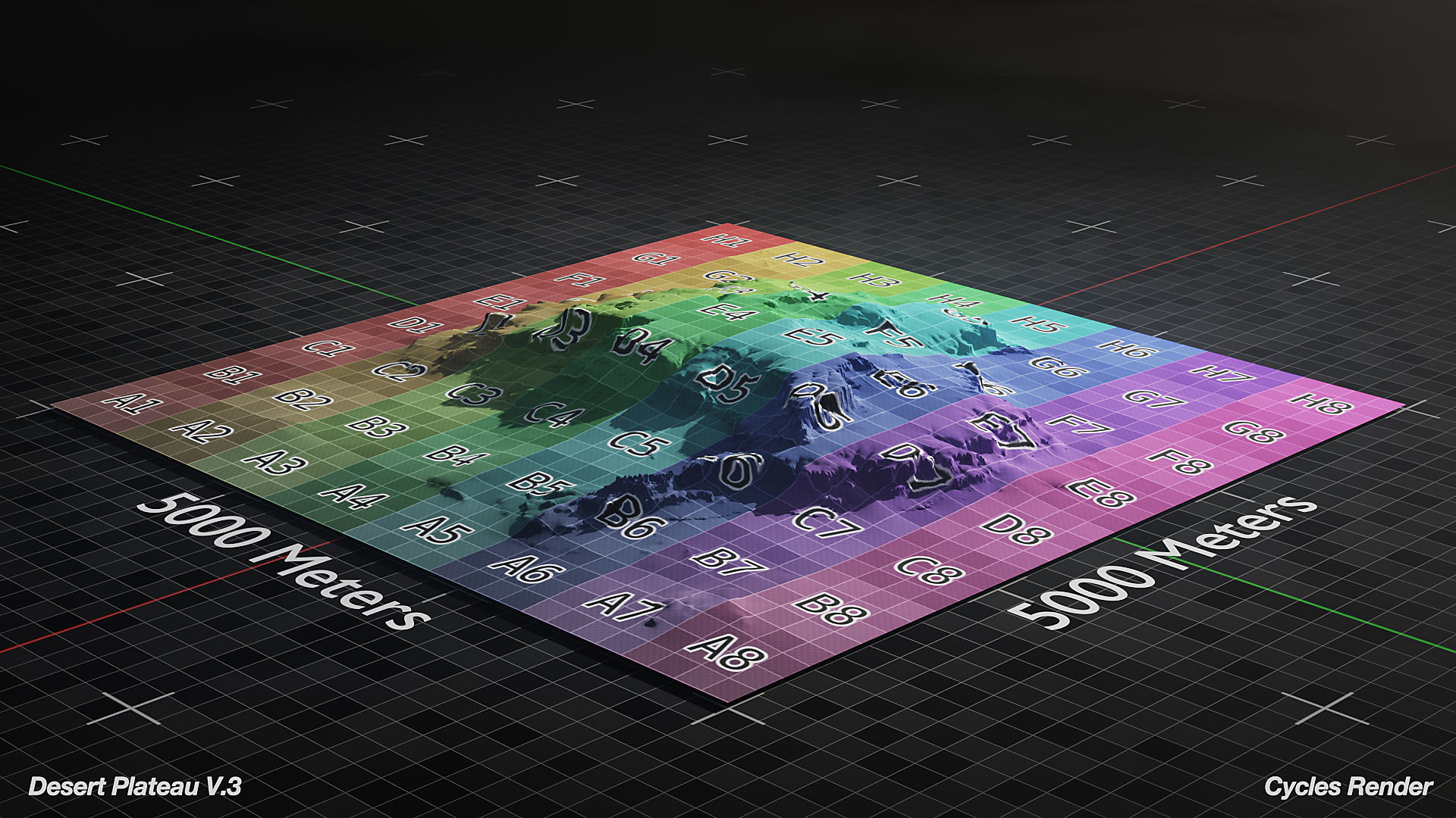 Desert Plateau Large Version 3 3D model_2