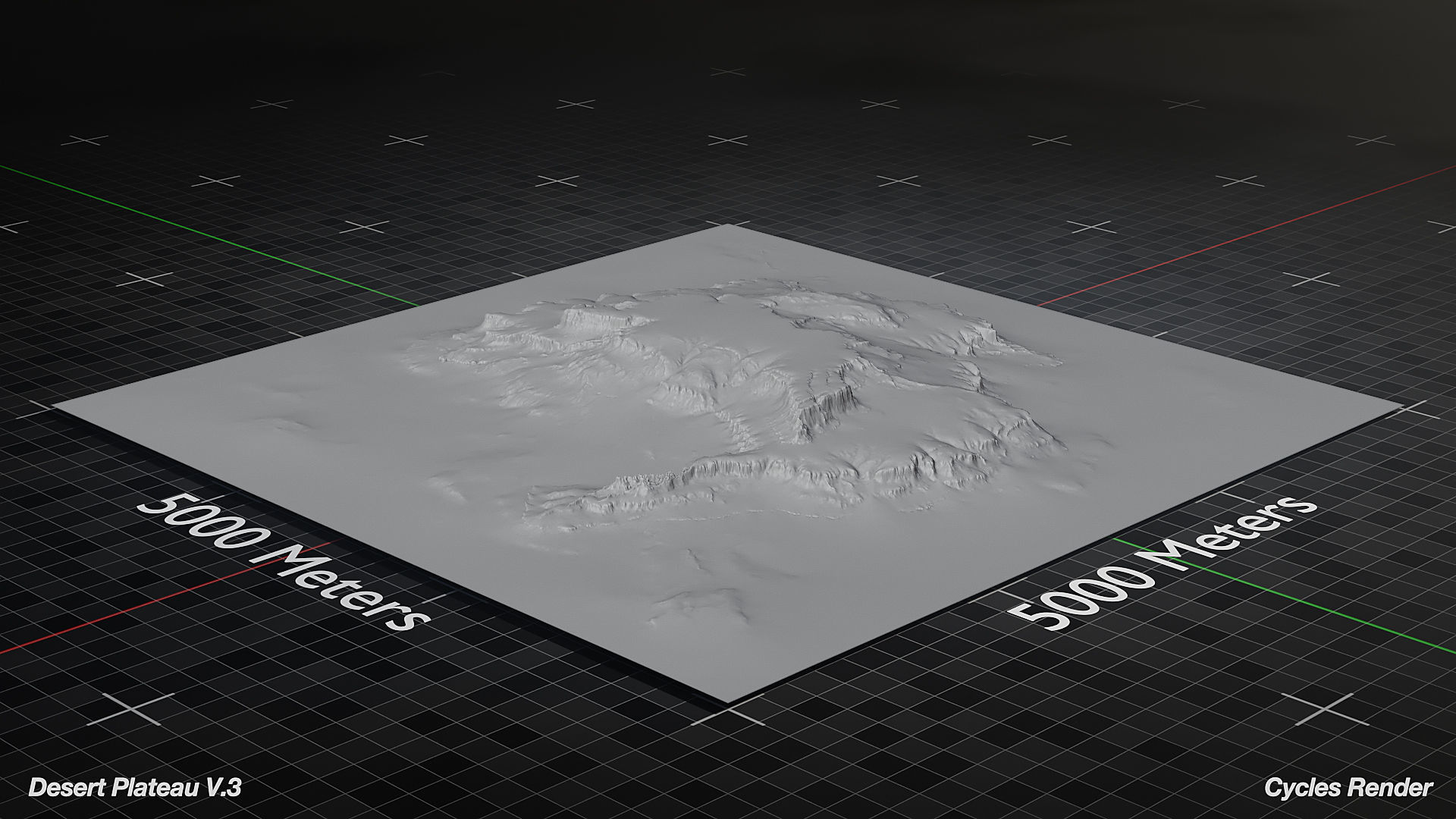 Desert Plateau Large Version 3 3D model_4