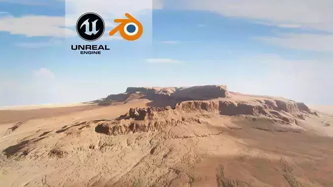 Desert Plateau Large Version 3 3D model