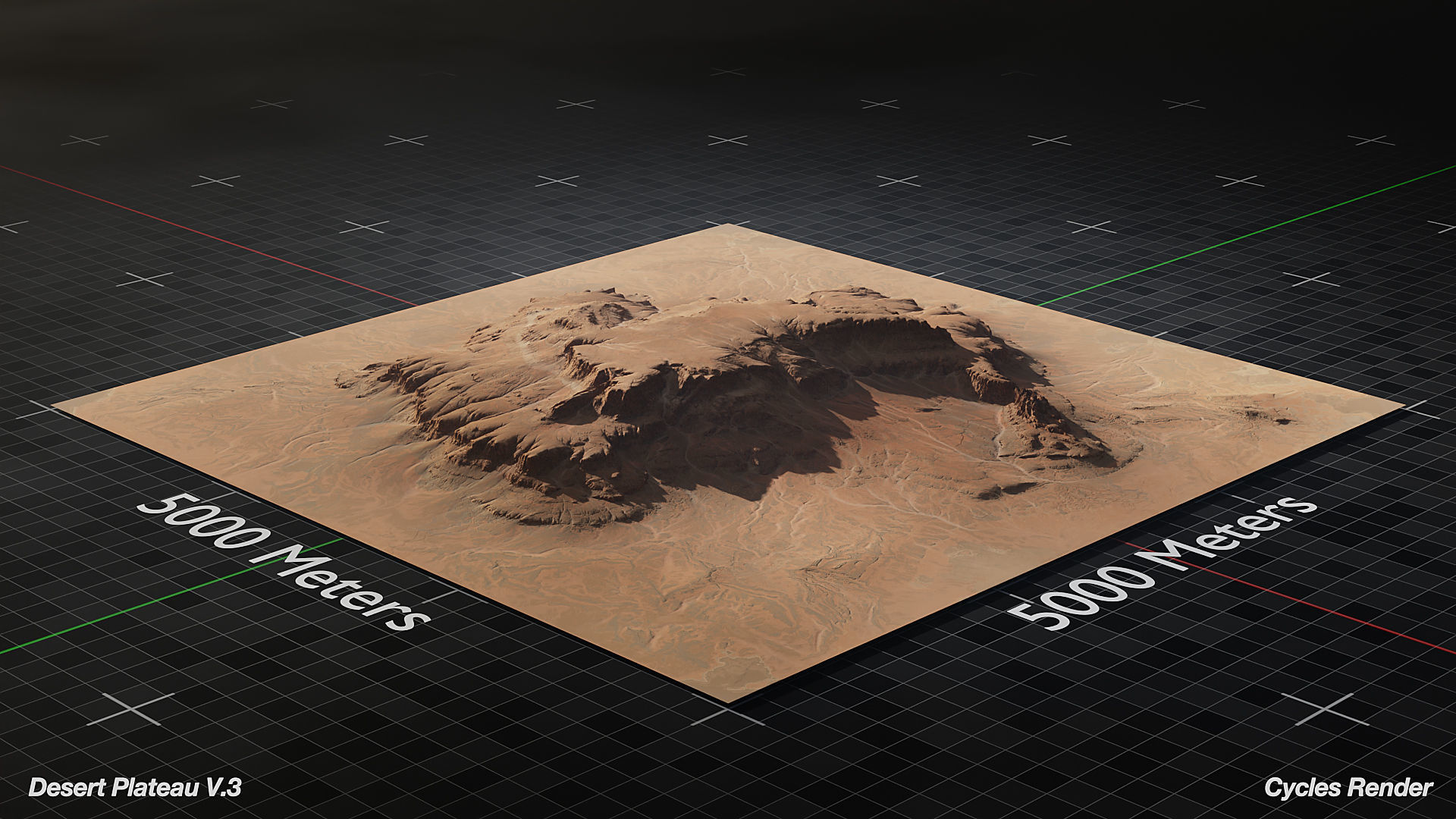 Desert Plateau Large Version 3 3D model_9