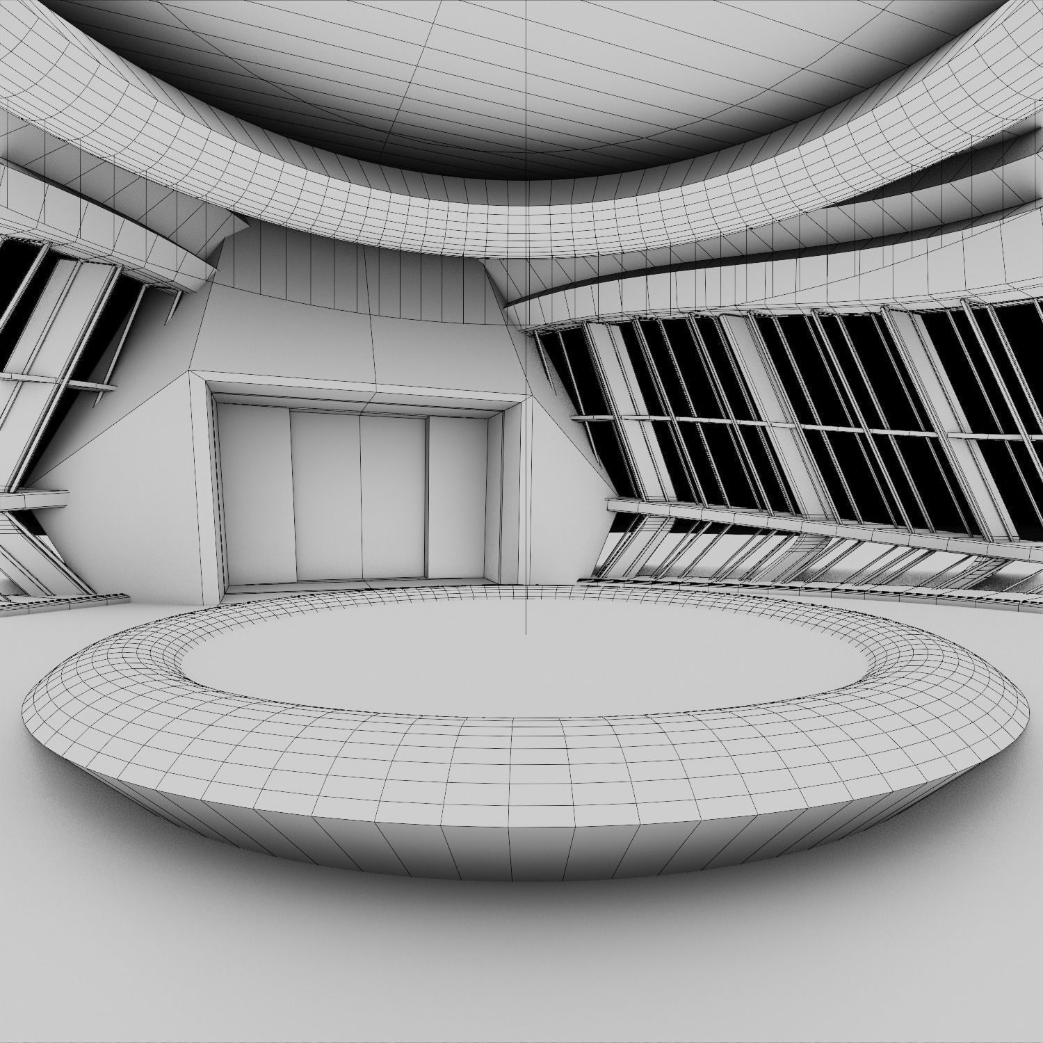 Sci Fi Exhibition Hall Interior with real world scale 3 3D model_7