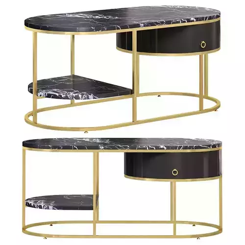 Modern marble coffee table by Homary