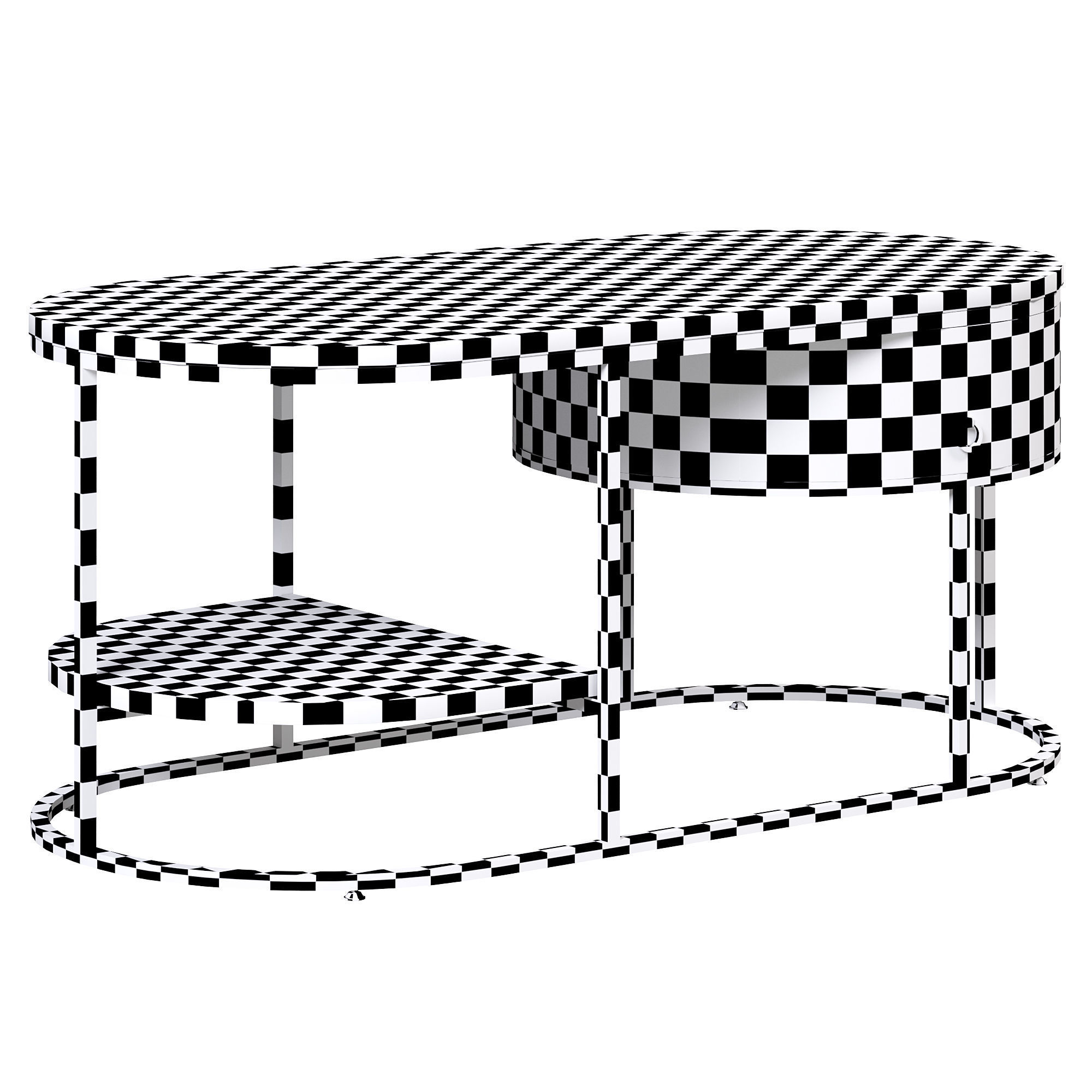 Modern marble coffee table by Homary 3D model_4