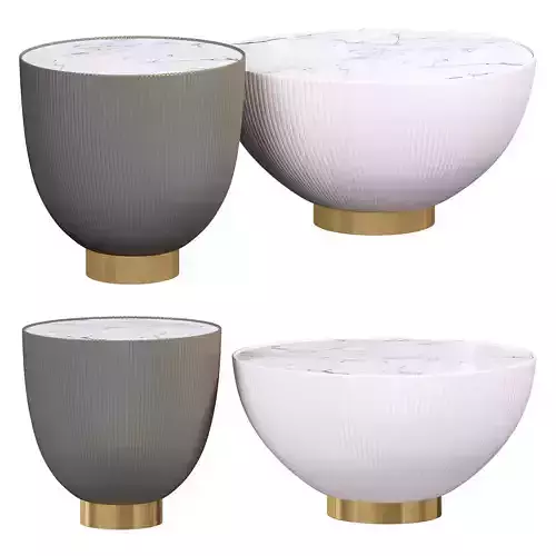 Modern beige gray drum coffee table by Homary