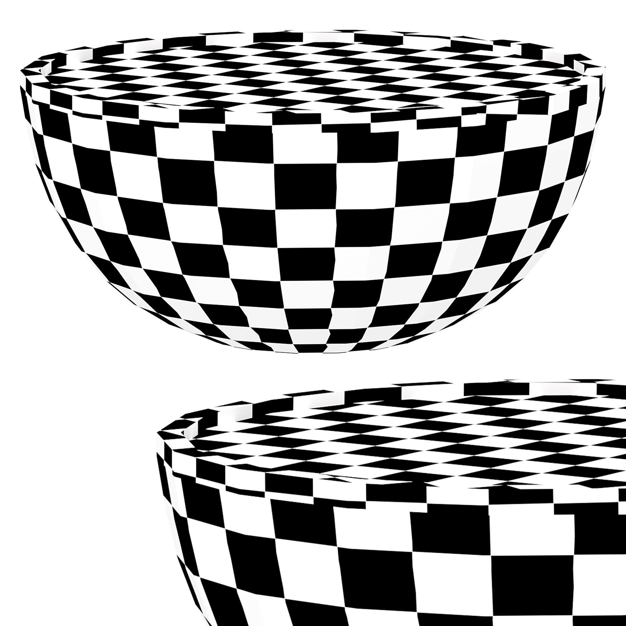 Round drum wood coffee table by Homary 3D model_3