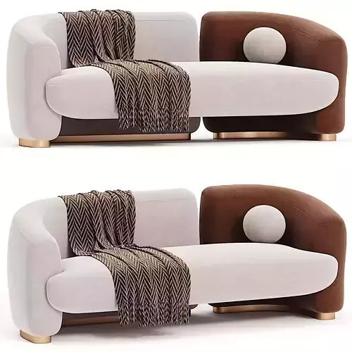 Candelaria Contemporary Sofa by AD HOC 3d model