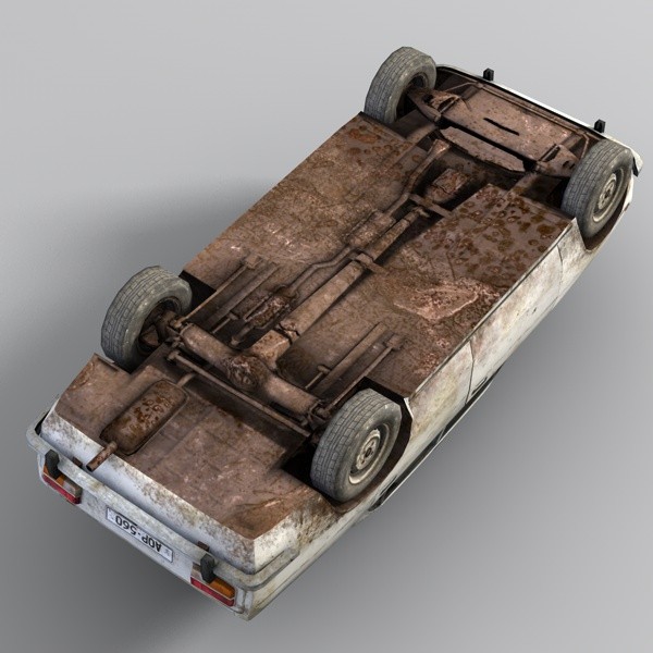 Low Poly VAZ 2103 Car Low-poly 3D model_4