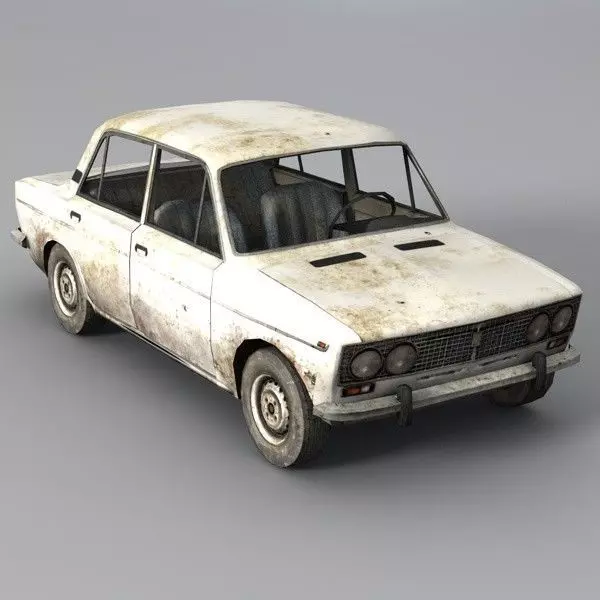 Low Poly VAZ 2103 Car Low-poly 3D model_0