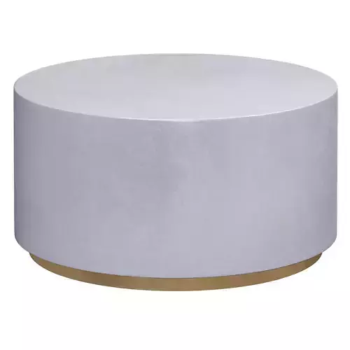 Industrial coffee table round cementlike coffee table by Homary