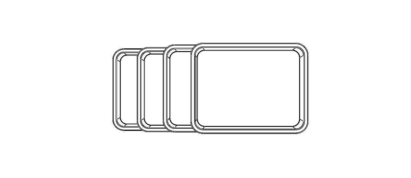 Rectangular Plastic Tray 30 Cms X 40 Cms X 8 Cms 3D model_14