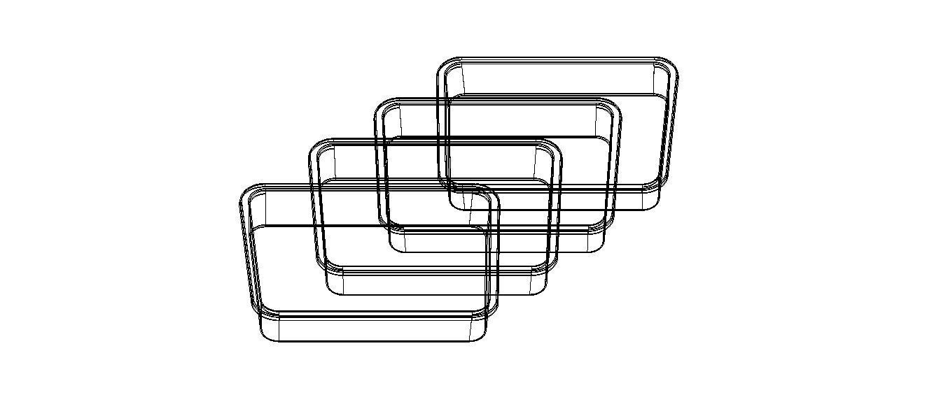 Rectangular Plastic Tray 30 Cms X 40 Cms X 8 Cms 3D model_28