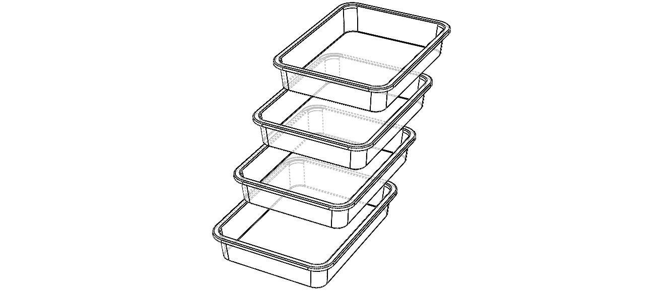 Rectangular Plastic Tray 30 Cms X 40 Cms X 8 Cms 3D model_7