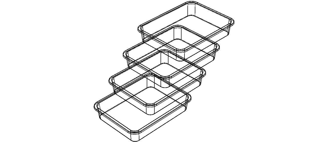Rectangular Plastic Tray 30 Cms X 40 Cms X 8 Cms 3D model_12