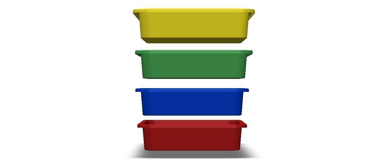 Rectangular Plastic Tray 30 Cms X 40 Cms X 8 Cms 3D model_41