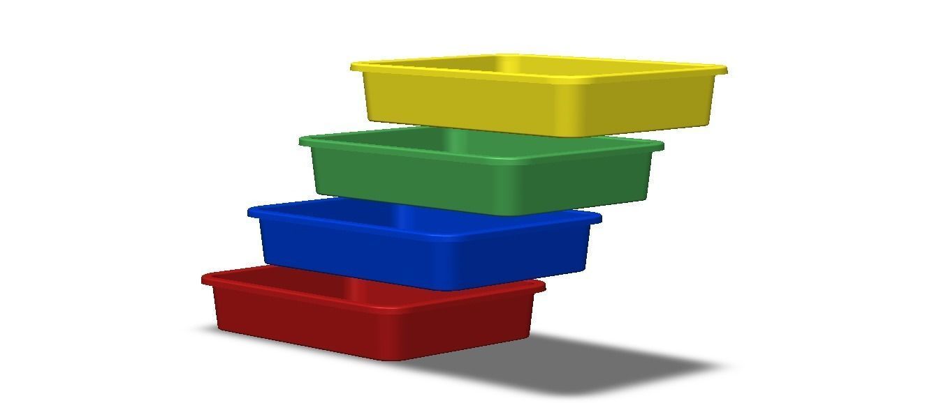 Rectangular Plastic Tray 30 Cms X 40 Cms X 8 Cms 3D model_37