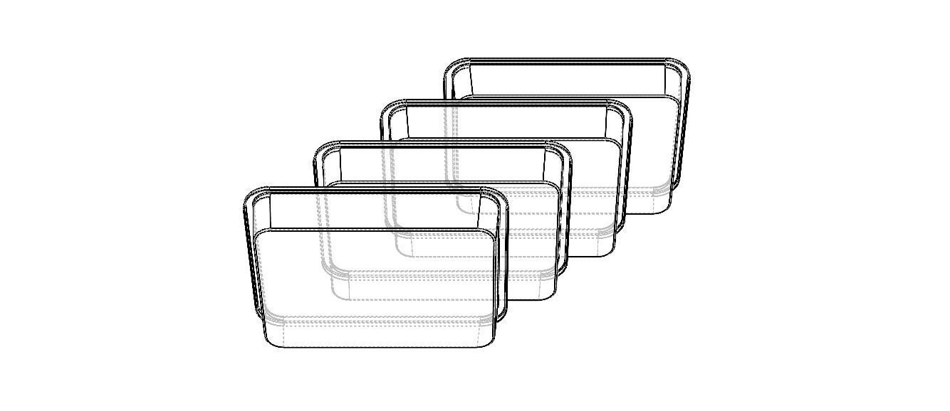 Rectangular Plastic Tray 30 Cms X 40 Cms X 8 Cms 3D model_27