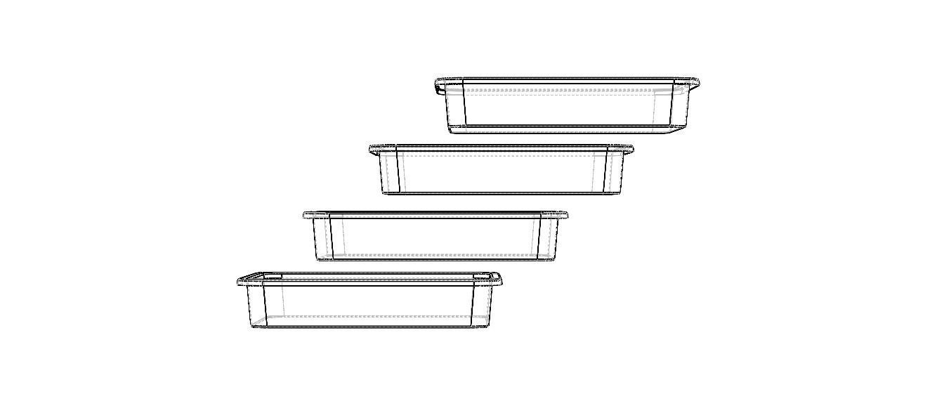 Rectangular Plastic Tray 30 Cms X 40 Cms X 8 Cms 3D model_23