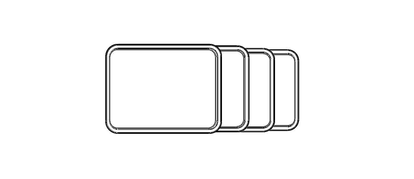 Rectangular Plastic Tray 30 Cms X 40 Cms X 8 Cms 3D model_30
