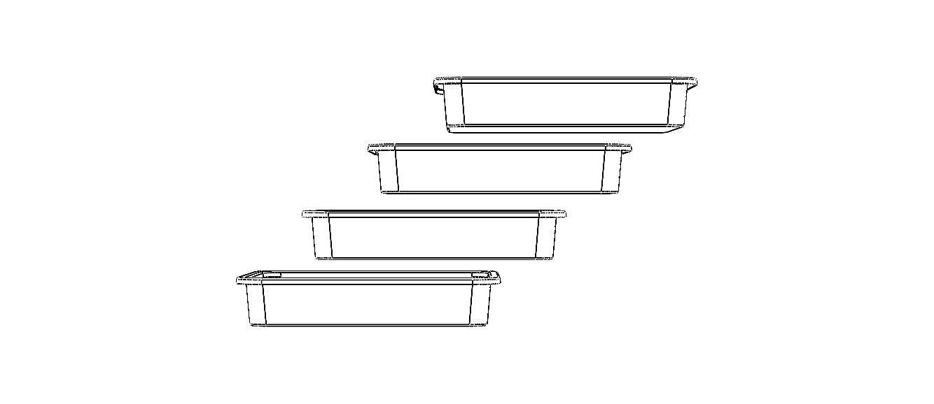 Rectangular Plastic Tray 30 Cms X 40 Cms X 8 Cms 3D model_22