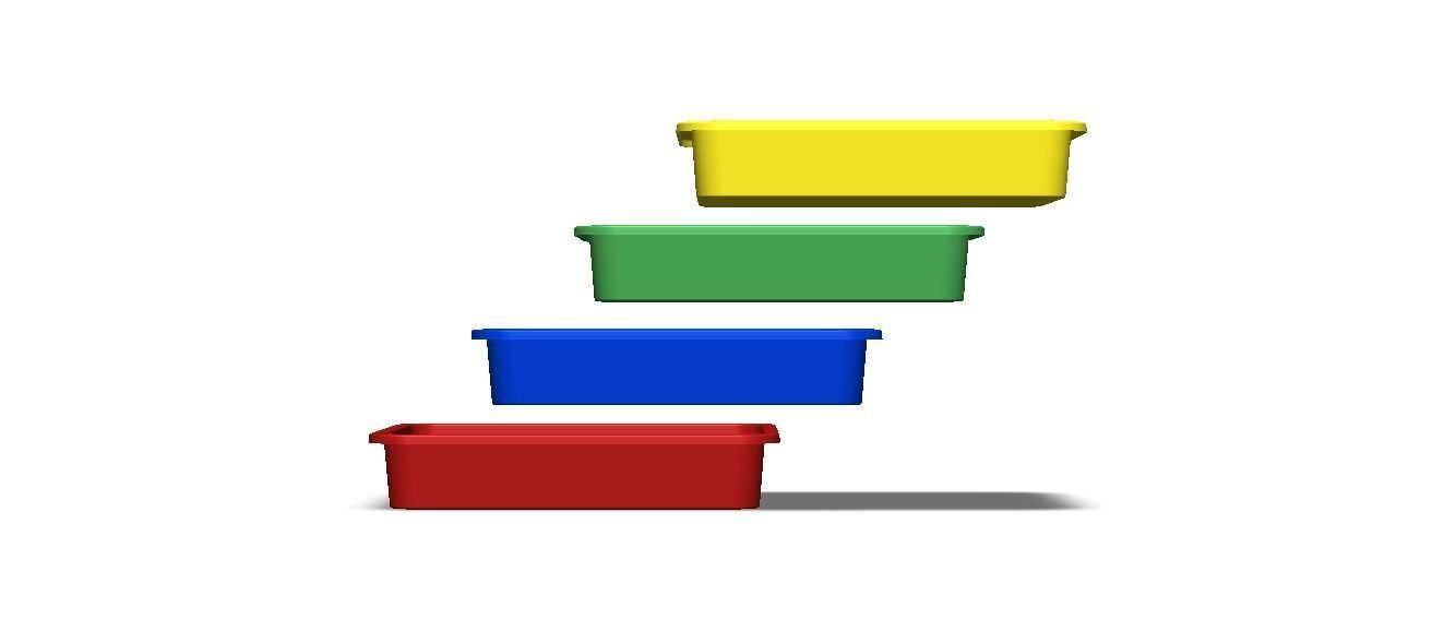 Rectangular Plastic Tray 30 Cms X 40 Cms X 8 Cms 3D model_25