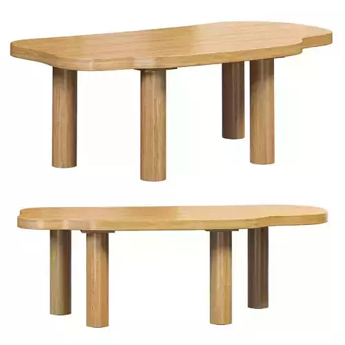 Farmhouse pine wood coffee table by Homary   