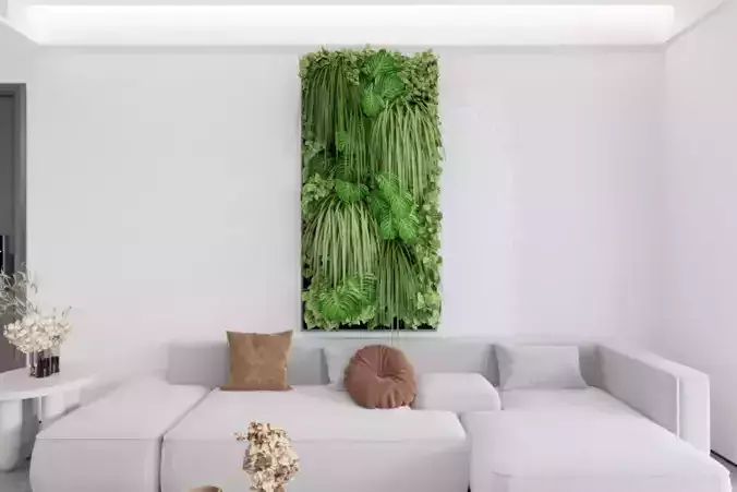 Green Modern Wall Planting 3D model
