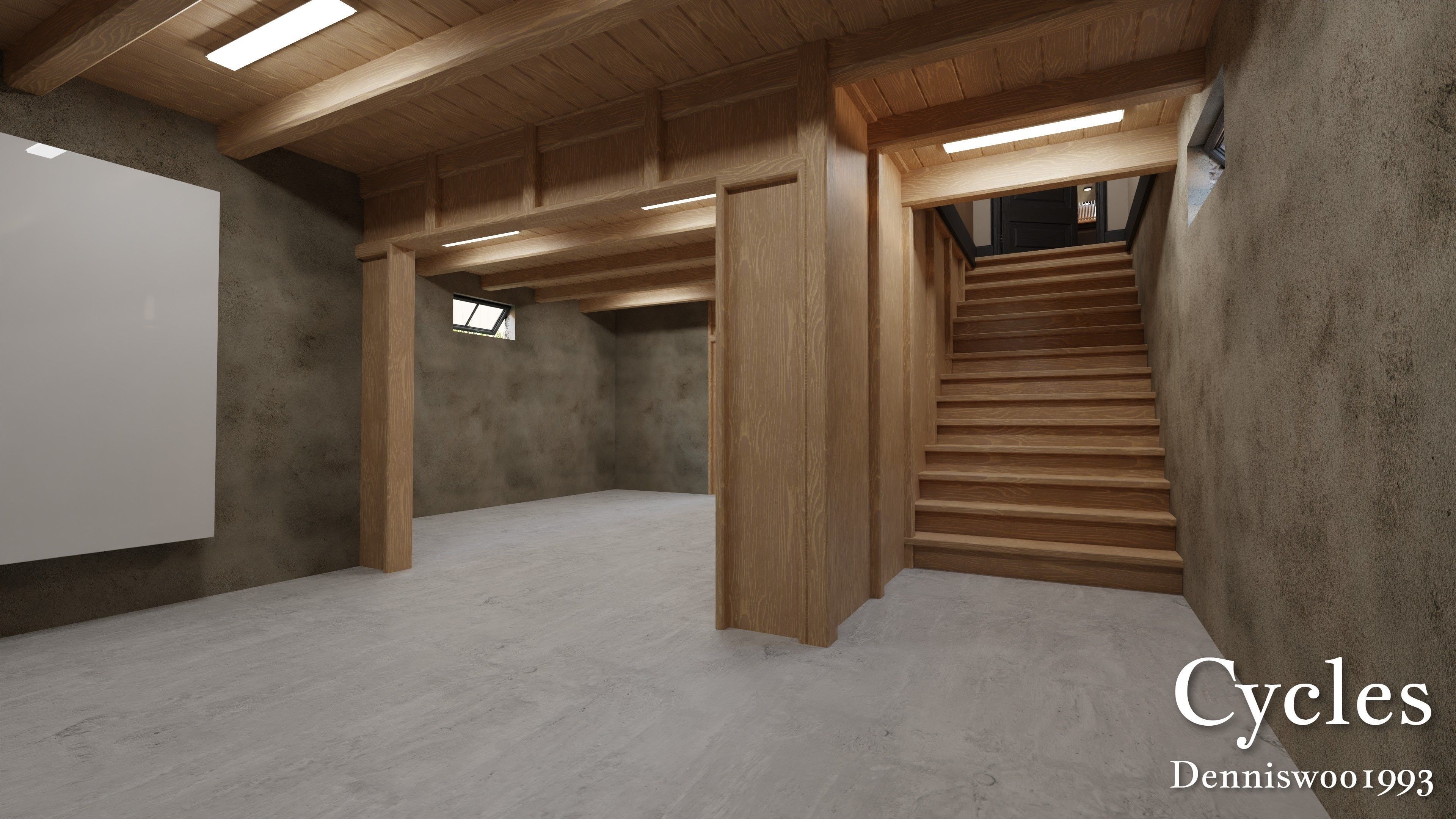 Modular Classic Style American House 4 Low-poly 3D model_12